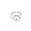 Sormus, BOHM PARIS | Bague Léa rhodium avec crystal clair