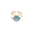 Sormus, BOHM PARIS | Bague Léa dorée avec crystal royal green