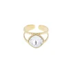 Sormus, BOHM PARIS | Bague Léa dorée avec clair crystal