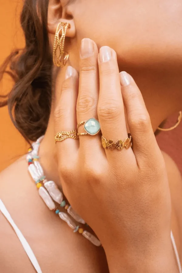 Sormus, BOHM PARIS | Bague Léa rhodium avec crystal noir