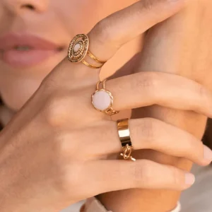Sormus, BOHM PARIS | Bague Luce -dorée avec nacre