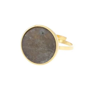 Sormus, BOHM PARIS | Bague Maxine -labradoriitti/kulta