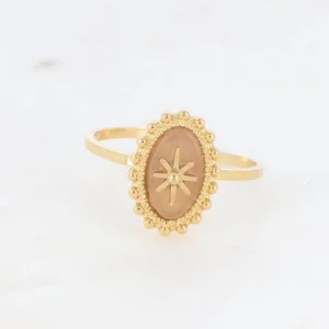 Sormus, BOHM PARIS | Bague Malina -dorée avec pierre de soleil