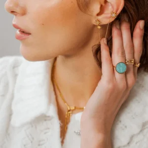 Sormus, BOHM PARIS | Bague Maxine -maisema jaspis/kulta