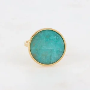 Sormus, BOHM PARIS | Bague Maxine -amazoniitti/kulta