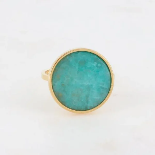 Sormus, BOHM PARIS | Bague Maxine -amazoniitti/kulta