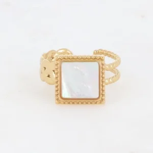 Sormus, BOHM PARIS | Bague Maude -dorée avec nacre
