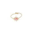 Sormus, BOHM PARIS | Bague Melany dorée avec cristal coral