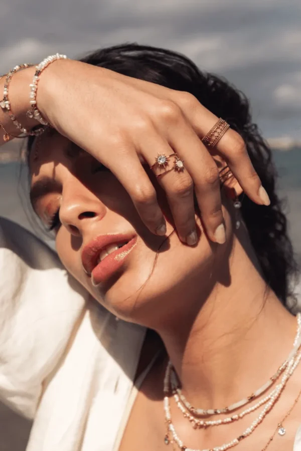 Sormus, BOHM PARIS | Bague Melany dorée avec cristal electric yellow