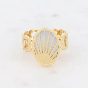 Sormus, BOHM PARIS | Bague Ovale -valkoinen helmiäinen