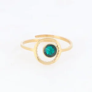 Sormus, BOHM PARIS | Bague Sohan -smaragdinvihreä/kulta