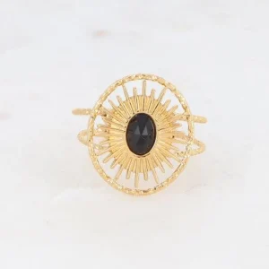 Sormus, BOHM PARIS | Bague Veda -dorée avec onyx