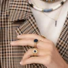 Sormus, BOHM PARIS | Bague Veda -dorée avec lapis lazuli