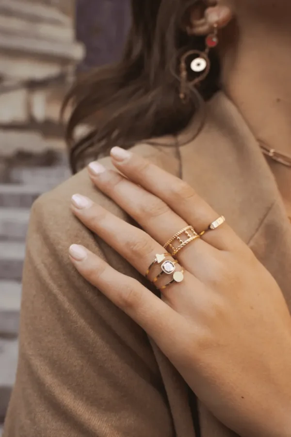 Sormus, BOHM PARIS | Bague Zeida -kirkas kristallisormus