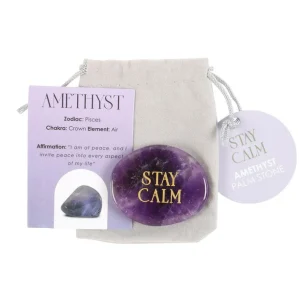Stay Calm Amethyst -ametisti kämmenkivi 