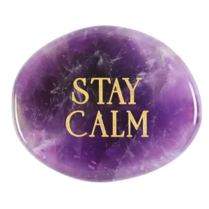 Stay Calm Amethyst -ametisti kämmenkivi 