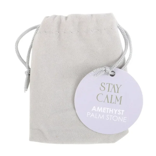 Stay Calm Amethyst -ametisti kämmenkivi "pysy tyynenä"