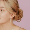 Strassikorvakorut, ROMANCE | Simone -hopeanväriset juhlakorvakorut