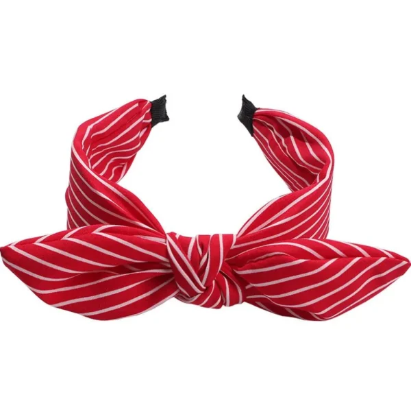 SUGAR SUGAR®, Agatha Hairband -punainen raidallinen comfy-hiuspanta