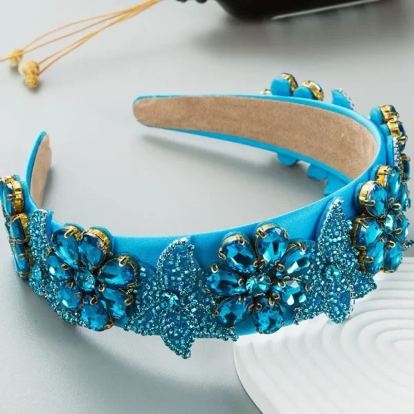 SUGAR SUGAR®, Davina Hairband -turkoosi hiuspanta kimalluksin