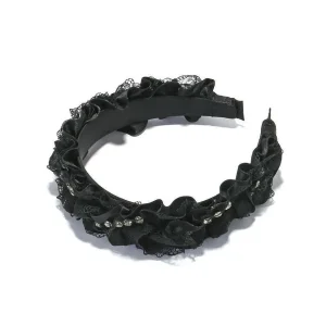 SUGAR SUGAR®, Isabella Hairband -musta koristeellinen hiuspanta