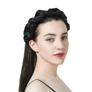 SUGAR SUGAR®, Lainey Hairband -musta satiininen hiuspanta