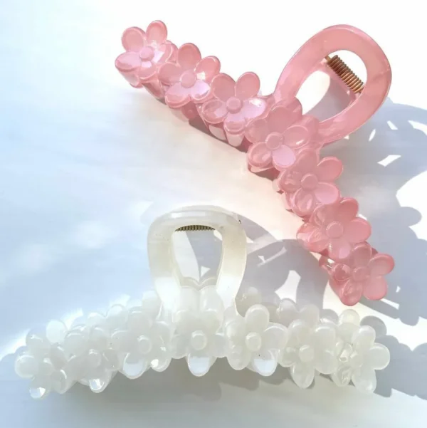 SUGAR SUGAR, Large Flower Clip -iso kukkakoristeinen hiusklipsi