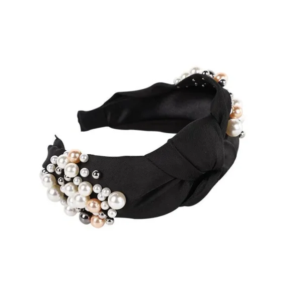 SUGAR SUGAR®, Leeah Hairband -musta hiuspanta helmikoristein