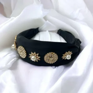 SUGAR SUGAR®, Madison Hairband -koristeellinen musta hiuspanta