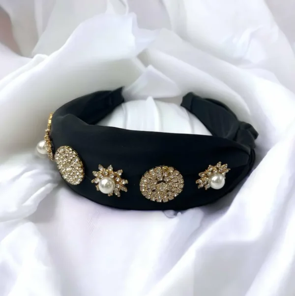 SUGAR SUGAR®, Madison Hairband -koristeellinen musta hiuspanta