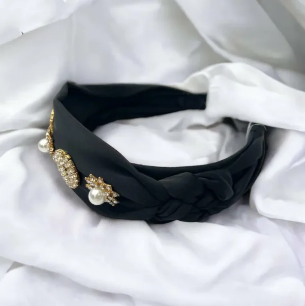 SUGAR SUGAR®, Madison Hairband -koristeellinen musta hiuspanta