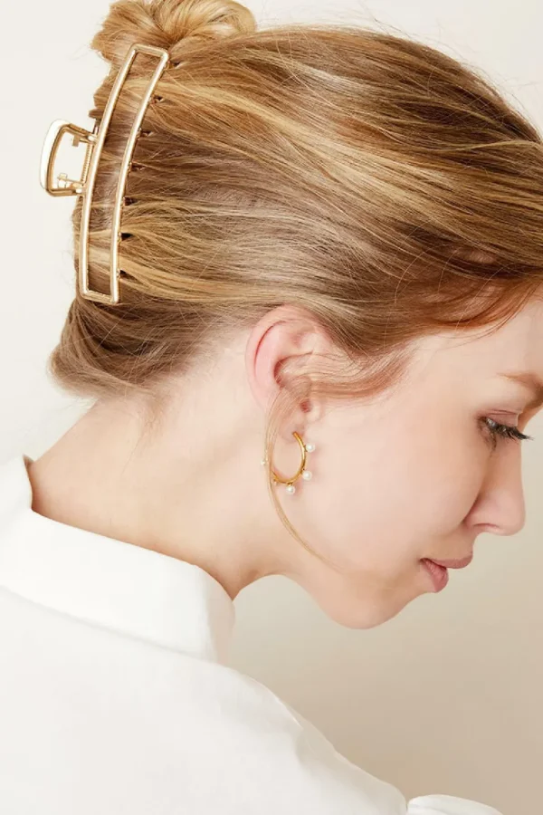 SUGAR SUGAR®, Matt Gold Long Clip -kullanvärinen hiusklipsi
