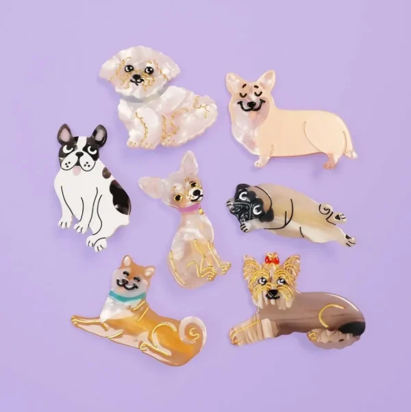 SUGAR SUGAR, Poodle Clip -villakoira hiuspinni