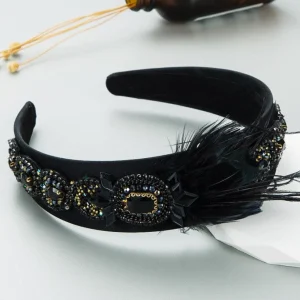 SUGAR SUGAR®, Priscilla Hairband -musta koristeellinen hiuspanta