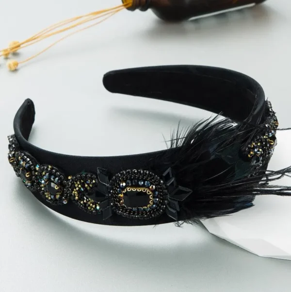 SUGAR SUGAR®, Priscilla Hairband -musta koristeellinen hiuspanta