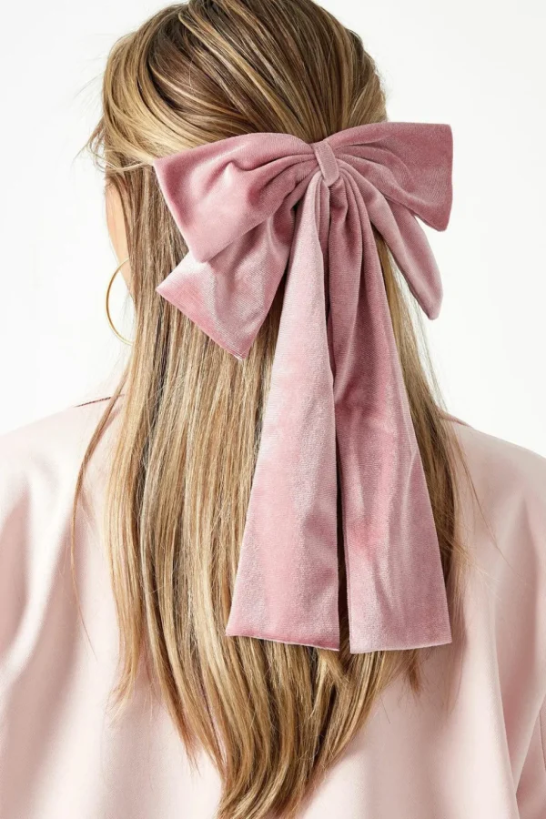 SUGAR SUGAR®, Soft Velvet -roosa samettirusetti hiuksiin