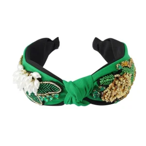 SUGAR SUGAR®, Spring Love Hairband -vihreä hiuspanta helmikoristeilla