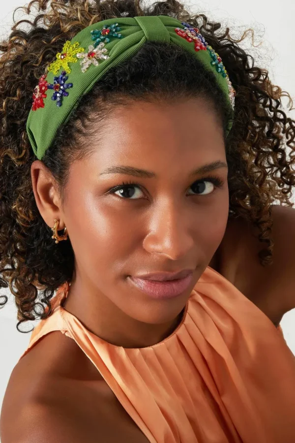 SUGAR SUGAR®, Springtime Hairband -vihreä hiuspanta koristein