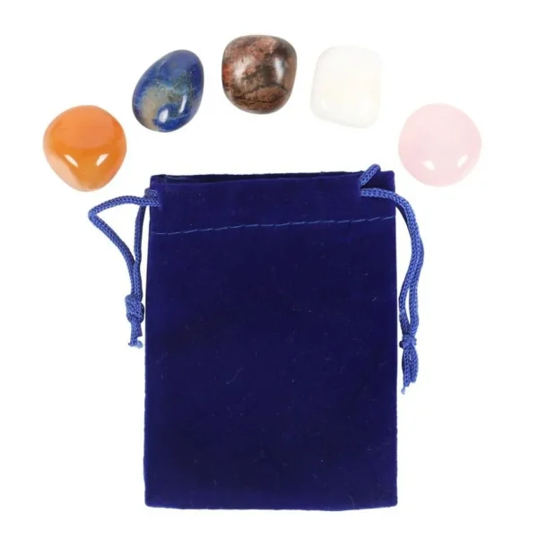 Taurus Crystal Tumblestone Set -härän luonnonkivi lahjapakkaus