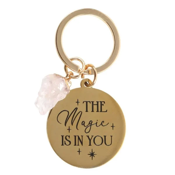 The Magic is in You -ruusukvartsi avaimenperä
