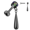 Titaani rustokoru/traguskoru, Teardrop Dangle in Black