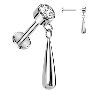 Titaani rustokoru/traguskoru, Teardrop Dangle in Silver