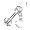 Titaani rustokoru/traguskoru, Push In Dangly Heart in Silver