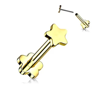 Titaani rustokoru/traguskoru, Push In Star 2 in 1 -labret (kulta)