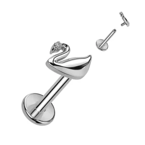Titaani rustokoru/traguskoru, Swan -joutsen labret (hopea)