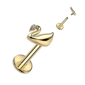 Titaani rustokoru/traguskoru, Swan -joutsen labret (kulta)