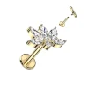 Titaani rustokoru/traguskoru, Marquise Lily -kimaltava labret (kulta)