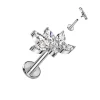 Titaani rustokoru/traguskoru, Marquise Lily -kimaltava labret (hopea)