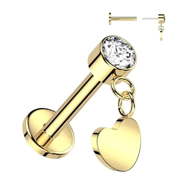 Titaani rustokoru/traguskoru, Push In Dangly Heart in Gold