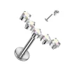 Titaani rustokoru/traguskoru, Curved CZ in AB -kaareva labret